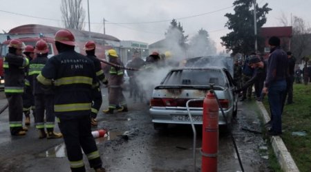 İşığı kəsilən şəxs “Azərişıq” əməkdaşının maşınını yandırdı - YENİLƏNİB - VİDEO