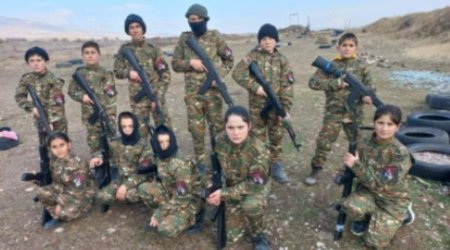 Ermənistan militarizmi canlandırmaq üçün uşaqlardan istifadə edir