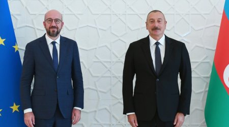 İlham Əliyev ilə Avropa İttifaqı Şurasının Prezidenti arasında görüş olub