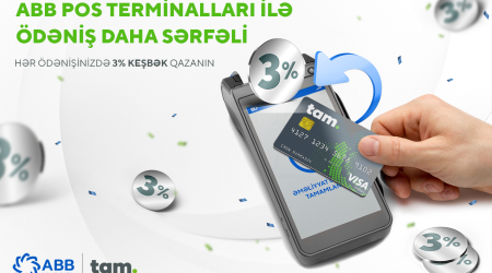 Больше кэшбэка  благодаря терминалам Банка ABB!