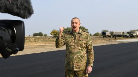 President Aliyev speaks of importance of inaugurating military unit in liberated Hadrut