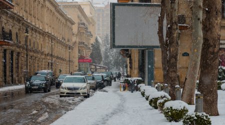 Low temperature, snow expected in Baku