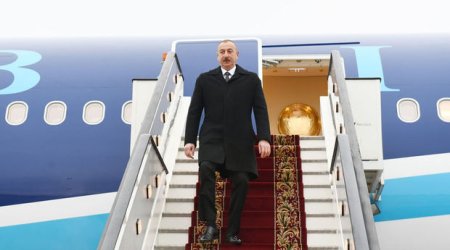İlham Əliyev Ukraynaya səfərə gedib