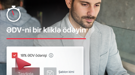 Пользователи Müştəri Bank могут автоматически рассчитать и оплатить НДС