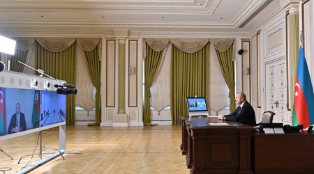 Prezident  Monteneqro parlamentinin sədri ilə  videoformatda görüşdü