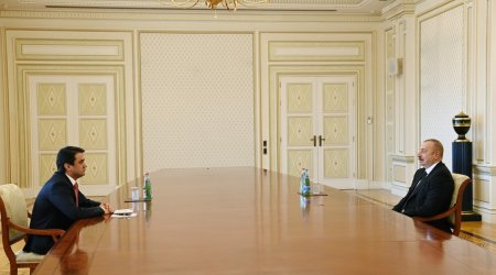 İlham Əliyev Tacikistan Ali Məclisi Milli Məclisinin sədrini qəbul edib