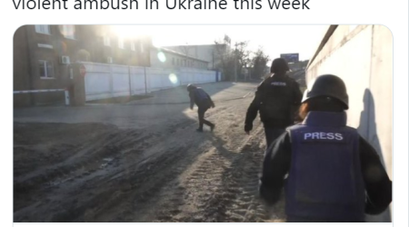 Sky News jurnalistləri Kiyev yaxınlığında atəş altına düşüb