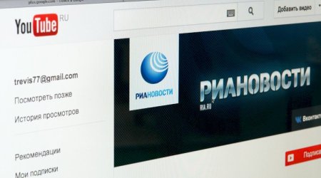 “YouTube” “Sputnik“ İA-nın resurslarını bloklayıb