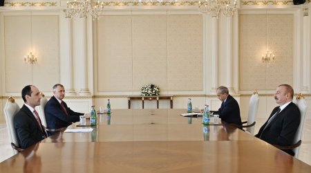 Prezident İlham Əliyev Gürcüstan rəsmisini qəbul edib