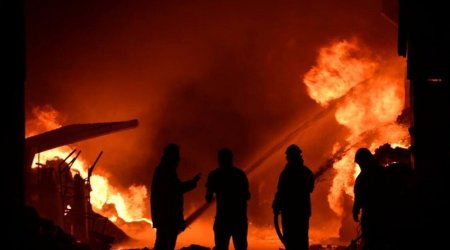 Türkiyədə fabrikdə yanğın olub