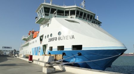 Ro-Pax-type ferry vessel “Zarifa Aliyeva” sets sail for its maiden voyage