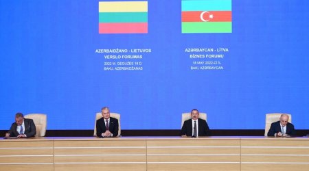 Azərbaycan-Litva sənədlərinin imzalanması mərasimi olub