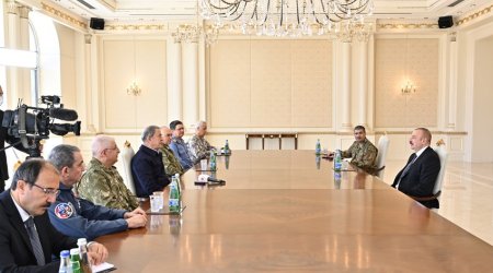 İlham Əliyev Türkiyənin milli müdafiə nazirini qəbul edib