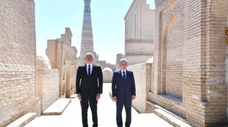 Azərbaycan və Özbəkistan prezidentləri İçan-Qala Dövlət Tarixi Memarlıq Muzeyi ilə tanış olublar - YENİLƏNİB