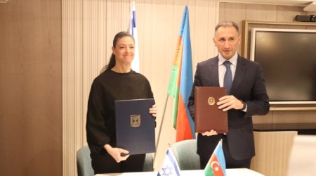 Azərbaycanla İsrail arasında yeni saziş imzalandı- FOTO