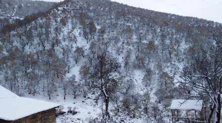 Snow falls in Azerbaijan's Shahdag