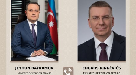 Azerbaijani, Latvian FMs talk over phone