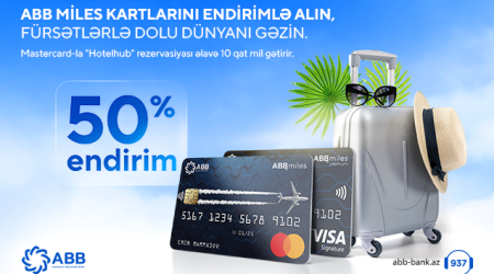 ABB Miles kartlarında böyük endirim və onqat mil!