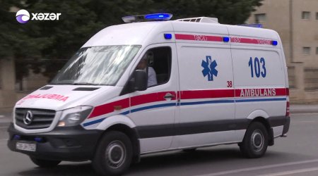 Xəstə ambulansın pəncərəsini sındırıb qaçdı