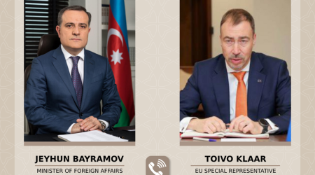 Ceyhun Bayramov Aİ-nin xüsusi nümayəndəsi ilə Qarabağdakı vəziyyəti müzakirə edib