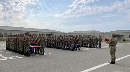 Gənc əsgərlərin andiçmə mərasimləri keçirildi