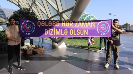 İslam Həmrəylik oyunlarında iştirak edən idmançılar Azərbaycana qayıtdı - FOTOLAR