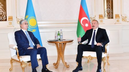Azərbaycan və Qazaxıstan prezidentlərinin təkbətək görüşü olub