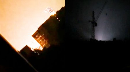 Rusiyanın Ukrayna ilə sərhədinə yaxın şəhərdə güclü partlayış - VİDEO