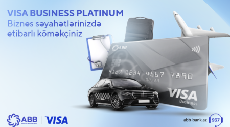 Səyahətlər zamanı ödənişsiz xidmət və endirim imkanlı  “VISA Business Platinum” kartı