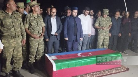Şəhid Elvin Abdullayev Neftçalada dəfn edildi