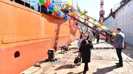 Mübariz Mənsimov növbəti gəmiyə şəhid adını verdi -Fotolar - Video