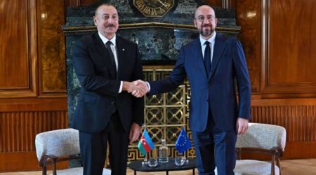 Əliyev Praqada Şarl Mişellə görüşdü