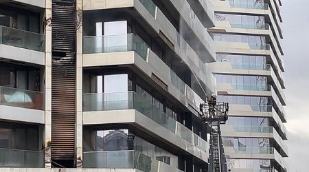 İstanbulda hündürmərtəbəli binada yanğın baş verdi