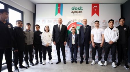 Prezidentlər “Dost Aqropark”ın açılışına qatıldı
