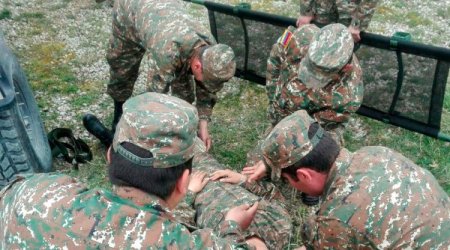 Erməni hərbçilərin təlimində partlayış - Yaralılar var