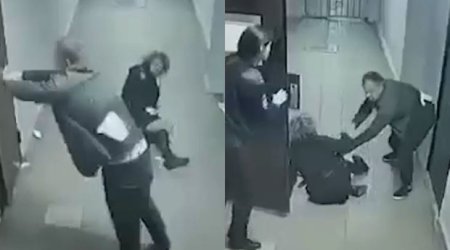 Polis bölməsində iki qadın polisə hücum edilib - VİDEO