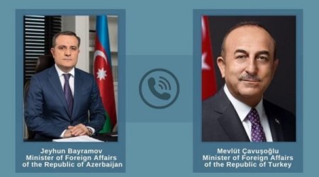 Ceyhun Bayramov Çavuşoğlu ilə telefonla - DANIŞDI