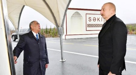Prezident Şəkiyə getdi