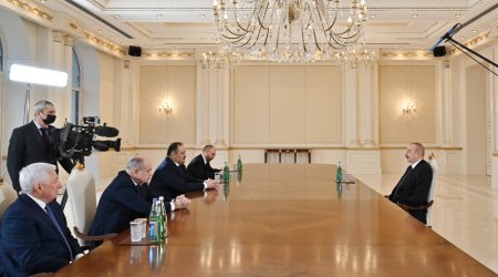 İlham Əliyev Dağıstanın rəhbərini qəbul edib