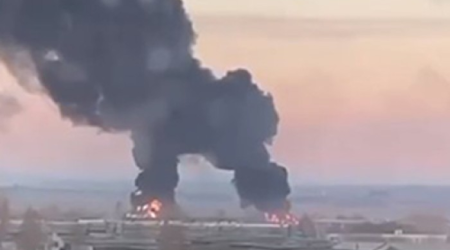 Rusiyada aerodrom yandı