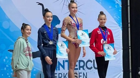 Azərbaycanın bədii gimnastı Almaniyada gümüş medal qazanıb