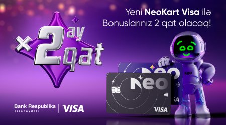 Владельцы новых карт NeoKart Visa получат 2-кратный кэшбэк!