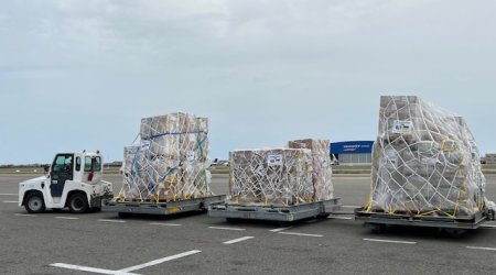 Azərbaycanın göndərdiyi humanitar yardımın bir hissəsi Ukraynaya çatıb
