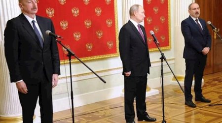 Sankt-Peterburqda Əliyev-Putin-Paşinyan görüşü olub - Putin açıqladı