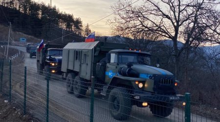 Xankəndi-Laçın yolunda  sülhməramlıların daha bir təminat avtomobilinin hərəkətinə şərait yaradılıb - YENİLƏNİB