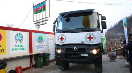 BQXK-nın avtomobilləri Xankəndidən Laçın istiqamətinə növbəti dəfə maneəsiz hərəkət edib