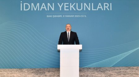 Prezident ötən ilin idman yekunlarına dair mərasimdə iştirak edib - YENİLƏNİB