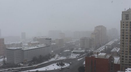 Bakıya ilk qar yağıb - FOTOREPORTAJ