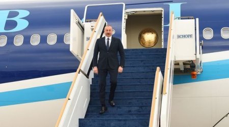 Президент Ильхам Алиев прибыл с рабочим визитом в ОАЭ