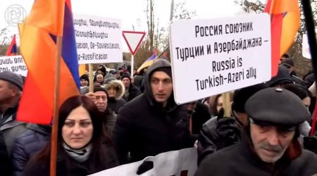 Ermənilər yenidən Rusiyaya qarşı ETİRAZA QALXDI